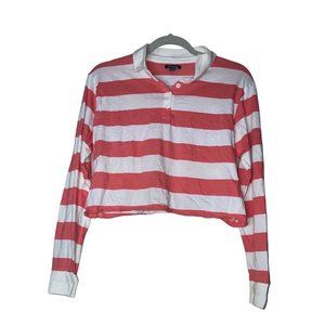 Wild Fable Women Long Sleeves Crop Top Stripes